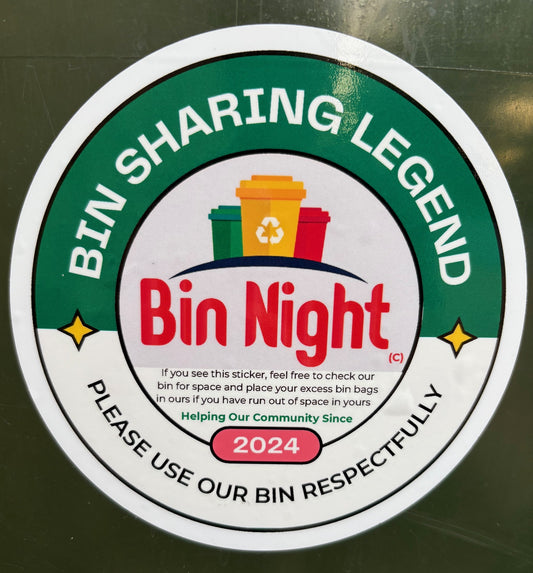 Bin Sharing Legend Bin Sticker